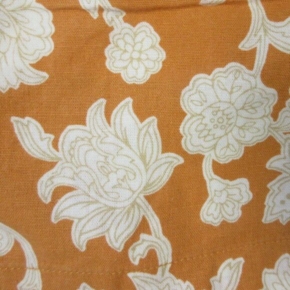 BRIGGS Ladies Linen Blend Shorts Womens XXL Orange Cream Floral Flowers 2XL NWT - Picture 2 of 12